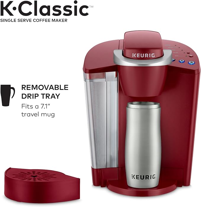 Keurig K-Classic Single Serve K-Cup Pod Coffee Maker, Rhubarb