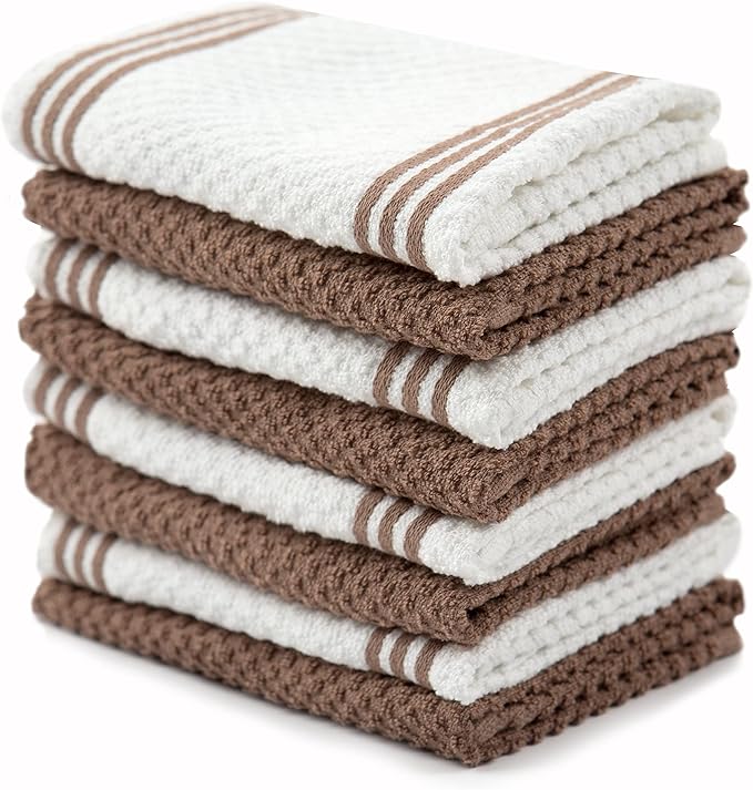 The Best Sticky Toffee Cotton Kitchen Towels Dishcloths Set of 8