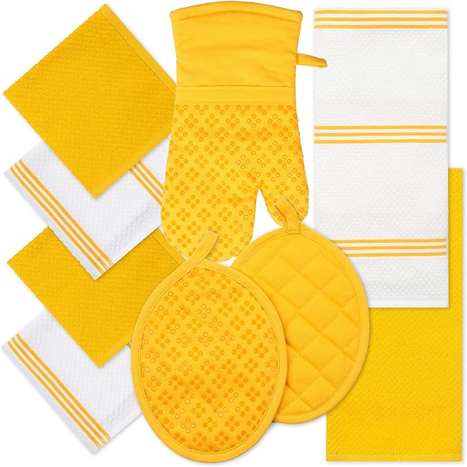 The Ultimate Guide to Kitchen Towels, Dishcloths, Oven Mitts, and Pot Holders Sets